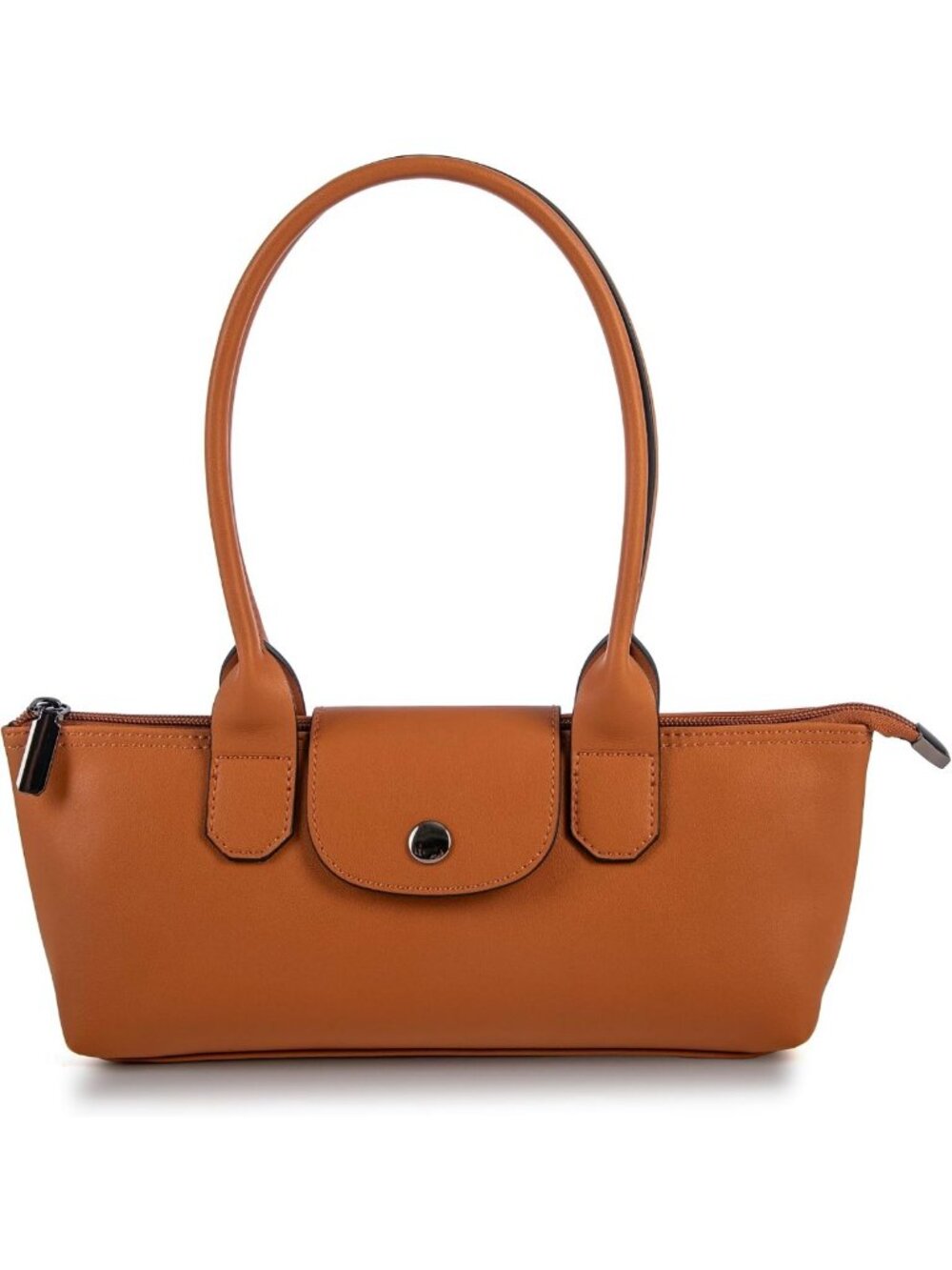 Stylish Women's Baguette Shoulder Bag Tote Purse with Zipper Closure - Chic